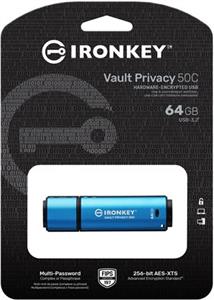 Kingston IronKey Vault Privacy 50C 64GB USB-C 256bit AES Encrypted
