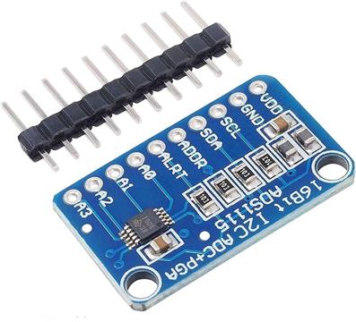 ADS1115 16 Bit I2C Module Precision ADC 4 Channel Development Board Pro Gain Amplifier 2.0V to 5.5V for Arduino RP