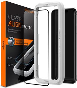 Spigen Align Glass FC, zaštitno staklo za ekran telefona + okvir za instalaciju - iPhone 11/XR (AGL00106)