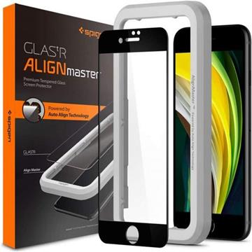 Spigen AlignMaster FC, zaštitno staklo za ekran telefona + okvir za instalaciju - iPhone SE (2022/2020)/8/7 (AGL01294)
