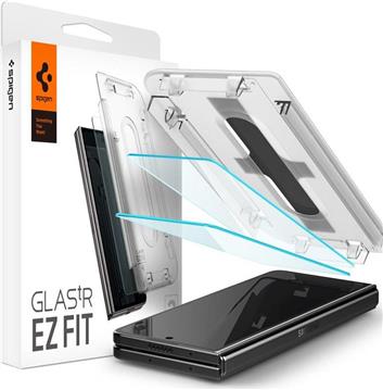 Spigen Glass tR EZ Fit, Transparency, zaštitno staklo za ekran telefona, 2 kom + okvir za instalaciju - Samsung Galaxy Z Fold5 (AGL06523)