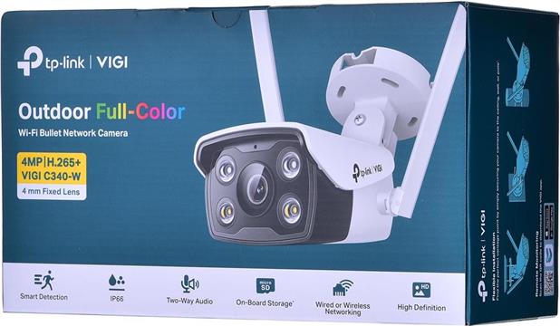 TP-Link IPCam VIGI C340-W(4mm) 4MP Outdoor Color Bullet Cam