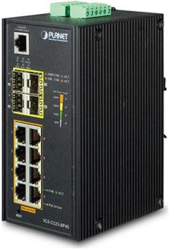 8x 10/100/1000BASE-T RJ-45, 4x 1000BASE-SX/LX/BX SFP, 24 Gbps, 17.85 Mpps, PoE, IP30, 72x107x152 mm