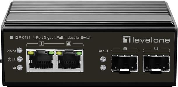 LevelOne Switch 2x GE IGP-0431 2xGSFP 180W 2xPOE+