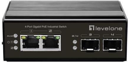 LevelOne Switch 2x GE IGP-0432 2xGSFP 60W 2xPoE+