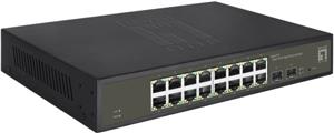 LevelOne Switch 16x GE GES-2118 2xGSFP 19" Hilbert