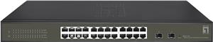 LevelOne Switch 24x GE GES-2126 2xGSFP 19" Hilbert