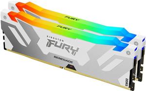 Kingston 64GB 6400MT/s DDR5 CL32 DIMM (Kit of 2) FURY Renegade RGB White XMP KF564C32RWAK2-64