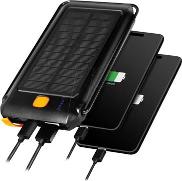 Logilink Solar Powerbank 10000 mAh 2x USB-A QC 1x USB-C PD