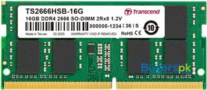 SO DDR4 16GB PC 2666 CL19 Transcend JetRam, JM2666HSB-16G