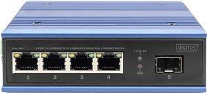 DIGITUS Industrial Ethernet Switch - 5 Ports - 4x Base-Tx (10/100) - 1x Base-Fx (100) SFP