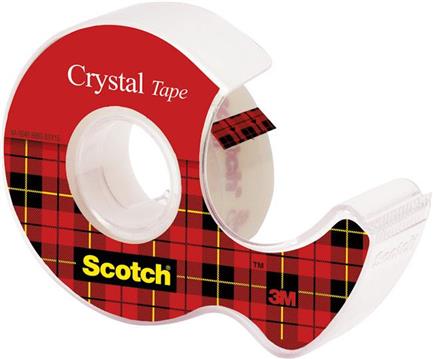 Traka ljepljiva nevidljiva 19mm/ 7,5m Scotch Crystal 3M.blister