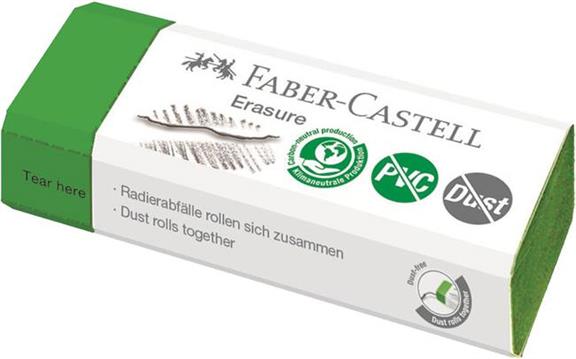 Gumica Eraser dust-free Faber-Castell 187250 zelena