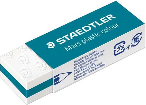 Gumica Mars plastic colour Staedtler 52650E1-35 bijelo/-tirkizna-KOMAD