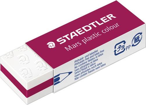 Gumica Mars plastic colour Staedtler 52650E1-61 bijelo/bordo-KOMAD!!