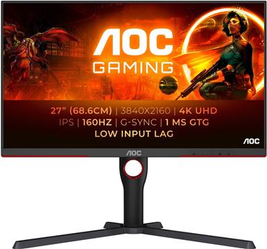 AOC U27G3X, 27" 2xHDMI, 2xDP, 4K, 160Hz, 1ms, GSyn