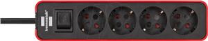 Brennenstuhl power strip Ecolor 4x red-black 1.5m