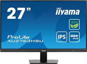 68,6cm/27" (1920x1080) Iiyama Prolite XU2763HSU-B1 16:9 FHD IPS 100Hz 3ms HDMI DP USB LS VESA Black