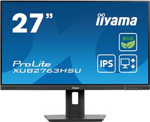 68,6cm/27" (1920x1080) Iiyama Prolite XUB2763HSU-B1 16:9 FHD IPS 100Hz 3ms HDMI DP USB LS Pivot VESA Black