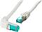 S/FTP prespojni kabel Cat.6a LSZH Cu AWG27, sivi, 0,5 m, s 1 kutnim konektorom