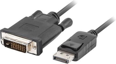 DisplayPort -> DVI-D (24+1) kabel M/M 1,8m, 1080p, crni