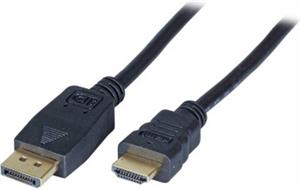 DisplayPort -> HDMI kabel M/M 1,0m, 1080p, crni