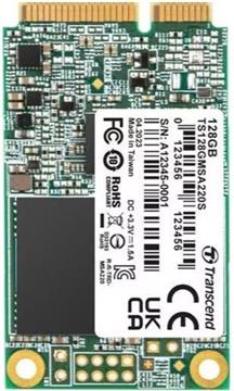 SSD 128GB Transcend MSA220S mSATA 3D NAND, SATA3