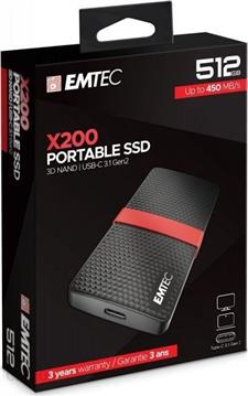 EMTEC SSD 1TB 3.1 Gen2 X200 Portable 4K retail