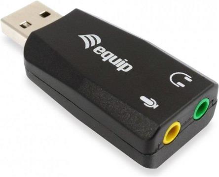 Equip Soundkarte USB 2x3.5mm stereo Mic-In Line-Out extern