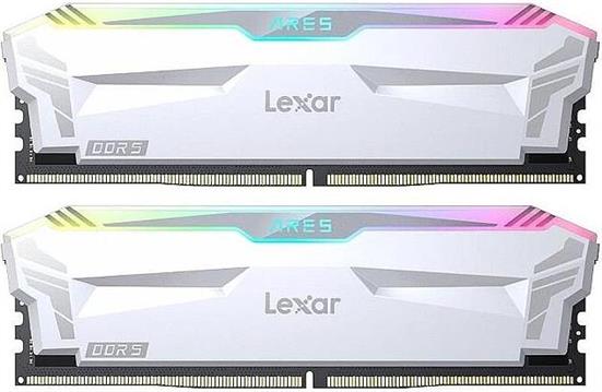 RAM DDR5 32GB Kit (2x 16GB) PC5-48000 6400MT/s CL32 1.4V, XMP, Lexar ARES RGB White