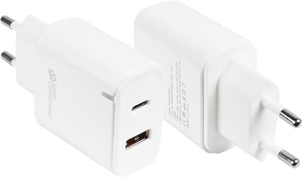 GoodConnections Charger 20W 2-Port USB-A/USB-C Weiß