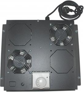 Vent. ploča za ormar samostojeći/serverski (2 ventilatora, termostat), crna