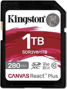 Kingston 1TB SDXC Canvas React Plus UHS-II 280R/150W U3 V60 for Full HD/4K