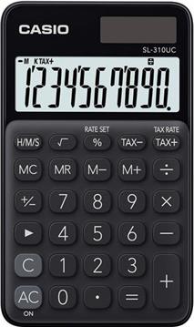 CASIO CALCULATOR POCKET SL-310UC-BK BLACK, 10 DIGIT DISPLAY