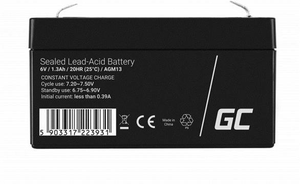 Green Cell AGM13 UPS battery Sealed Lead Acid (VRLA) 6 V 1.3 Ah