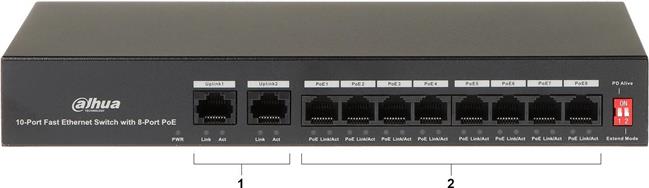 Dahua PoE switch PFS3010-8ET-65 8-port unmanaged