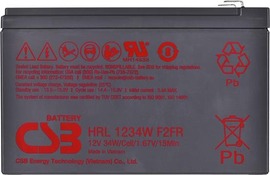 Battery CSB HRL1234WF2FR 12V 9Ah