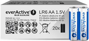 Alkaline batteries everActive Blue Alkaline LR5 AA - carton box - 40 pieces, limited edition
