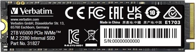 2 TB Verbatim Vi5000 NVMe m.2 NVMe 2280