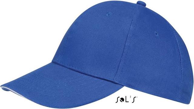 Kapa šilterica Cabral, 5 panela, 100% brušeni pamuk, 260g/m2, royal blue