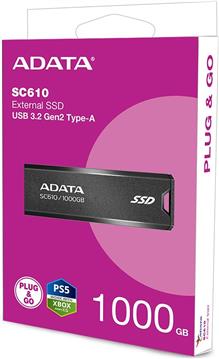 ADATA SC610 USB flash drive 1 TB USB Type-A 3.2 Gen 2 (3.1 Gen 2) Black