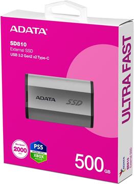 ADATA SD810 500 GB Black, Silver