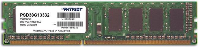 Patriot Memory 8GB PC3-10600 memory module 1 x 8 GB DDR3 1333 MHz