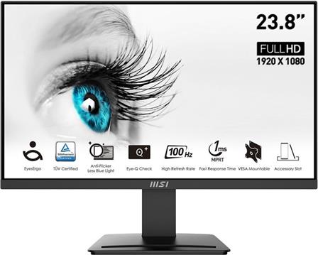 MSI Pro MP2412 computer monitor 60.5 cm (23.8") 1920 x 1080 pixels Full HD LCD Black