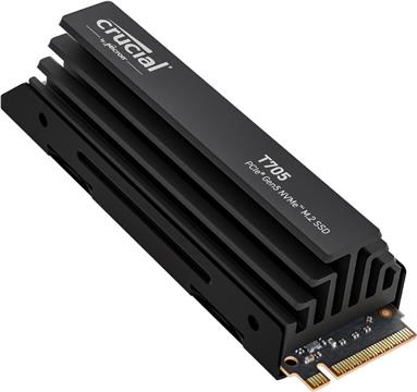 Crucial T705 2TB PCIe Gen5 NVMe M.2 SSD with heatsink, CT2000T705SSD5