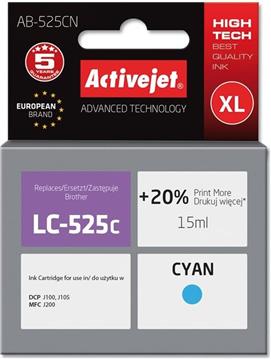 Activejet AB-525CN Ink (replacement for Brother LC525C; Supreme; 15 ml; cyan)