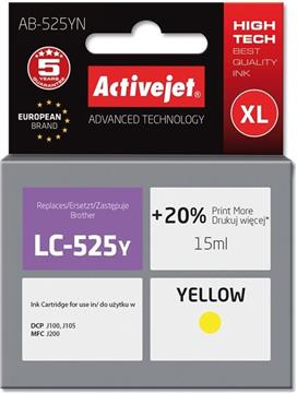 Activejet AB-525YN Ink (Replacement for Brother LC525Y; Supreme; 15 ml; yellow)