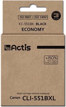 Actis KC-551Bk ink (replacement for Canon CLI-551Bk; Standard; 12 ml; black (with chip)