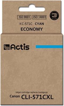 Actis KC-571C ink (replacement for Canon CLI-571C; Standard; 12 ml; cyan)