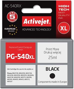 Activejet AC-540RX Ink cartridge (replacement for Canon PG-540XL; Premium; 25 ml; 700 pages, black)